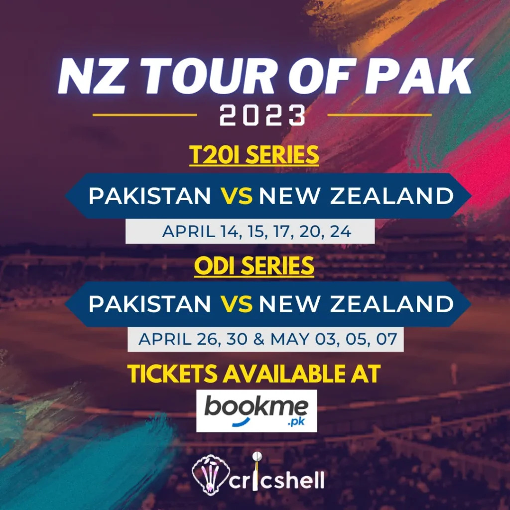 New Zealand Tour Of Pakistan 2023 Fixtures, Squads, & Tickets Thumbnail