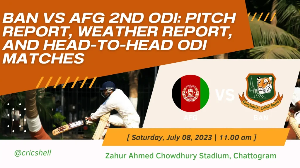 BAN vs AFG 2nd ODI: Pitch Report, Weather Report, and Head-to-Head ODI Matches