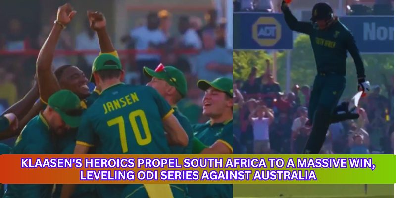 Winnings Moment of South Africa in AUS vs SA 4th ODI 2023