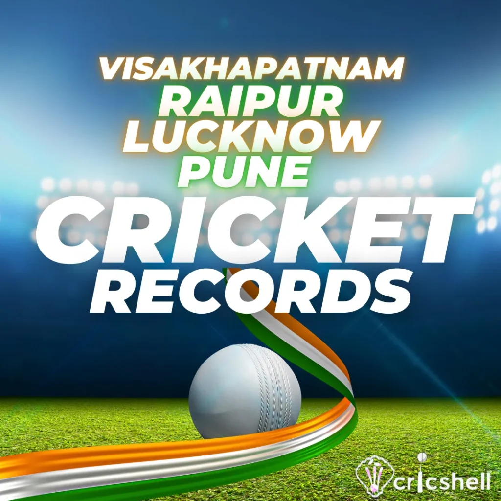 Visakhapatnam, Raipur, Lucknow, Pune Cricket Stadium Records